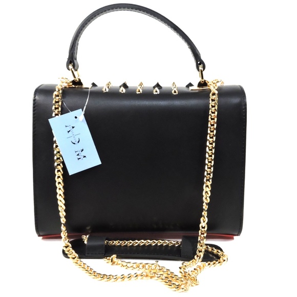 ALESSANDRO DI MARIA 🇮🇹 WOMEN'S BLACK SOFT LEATHER FASHION HANDBAG - Picture 5 of 5